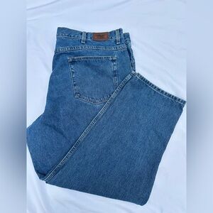 LL Bean Men's Blue Jeans Size 44x29 Straight Leg  Item ID 104731 (PT36)